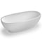 Ruvati 69-inch White epiStone Solid Surface Oval Freestanding Bath Tub Viola RVB6732WH - alternate 3